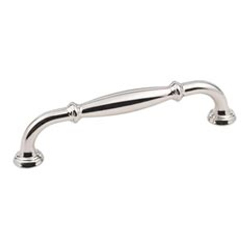 Hardware Resources 658-128NI 5-13/16" Overall Length Cabinet Pull - Screws Included - 128 mm center-to-center Holes - Polished Nickel