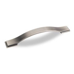 Hardware Resources 8-1/16" Overall Length Strap Cabinet Pull - 160 mm center-to-center Holes - Screws Included - Brushed Pewter - 80152-160BNBDL
