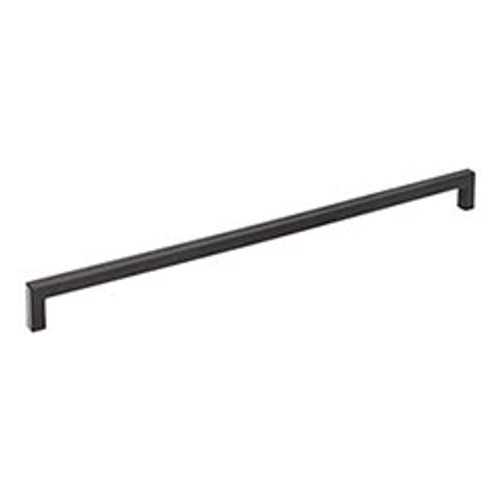 Hardware Resources 625-320MB 329mm Overall Length Square Cabinet Bar Pull - 320mm center-to-center Holes - Screws Included - Matte Black