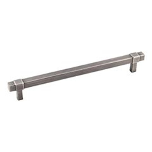 Hardware Resources 293-192BNBDL 8-13/16" Overall Length Square Bar Pull - 192 mm center-to-center - Screws Included - Brushed Pewter