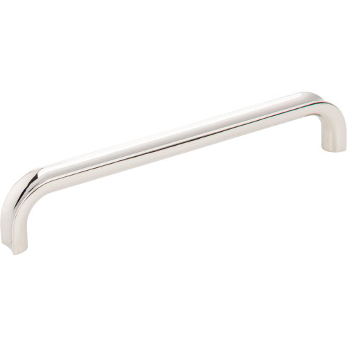 Hardware Resources 667-160NI 6-3/4" Overall Length Cabinet Pull - 160 mm center-to-center Holes - Screws Included - Polished Nickel