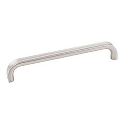 Hardware Resources 667-160SN 6-3/4" Overall Length Cabinet Pull - 160 mm center-to-center Holes - Screws Included - Satin Nickel