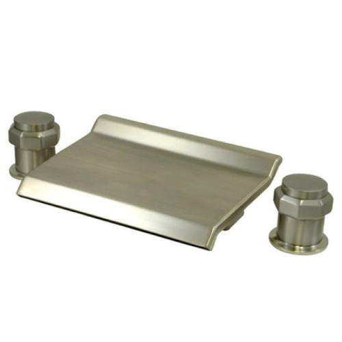 Kingston Brass Two Handle Waterfall Roman Tub Filler Faucet - Brushed Nickel - KS2248AR