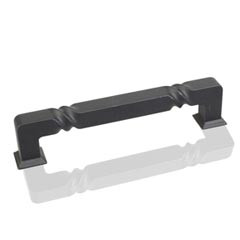 Hardware Resources 5-13/16" Overall Length Rustic Cabinet Pull - Screws Included - 128 mm center-to-center Holes - Black - 602-128BLK