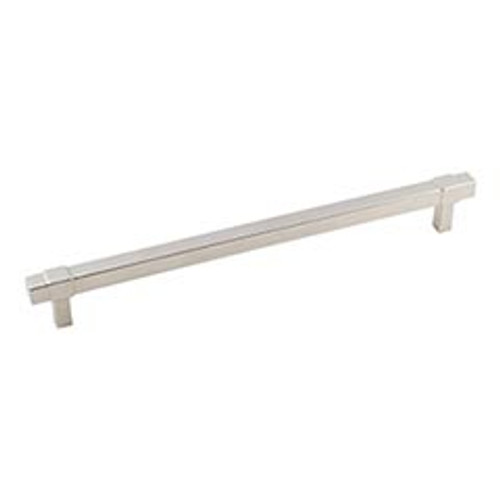 Hardware Resources 293-224NI 10-1/16" Overall Length Square Bar Pull 224 mm center-to-center - Screws Included - Polished Nickel