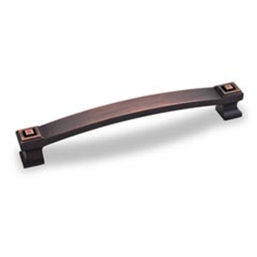 Hardware Resources 585-160DBAC 7-1/16" Overall Length Square Cabinet Pull - 160 mm center-to-center Holes - Screws Included - Brushed Oil Rubbed Bronze