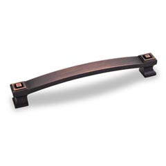 Hardware Resources 7-1/16" Overall Length Square Cabinet Pull - 160 mm center-to-center Holes - Screws Included - Brushed Oil Rubbed Bronze - 585-160DBAC