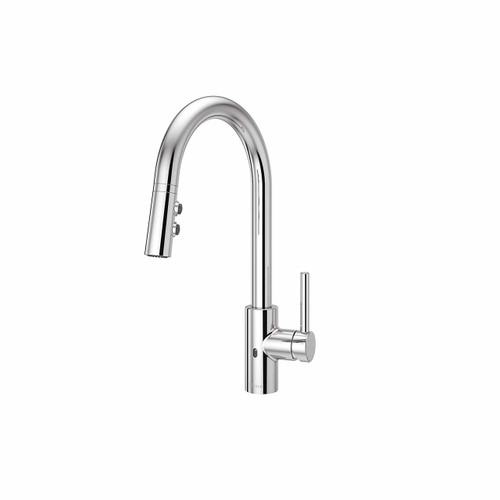 Pfister LG529-ESAC Stellen with React Single Handle Kitchen Pull-Down - Polished Chrome