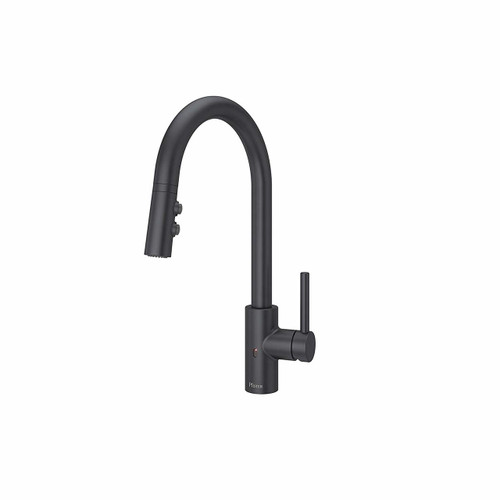 Pfister LG529-ESAB Stellen with React Single Handle Kitchen Pull-Down - Matte Black