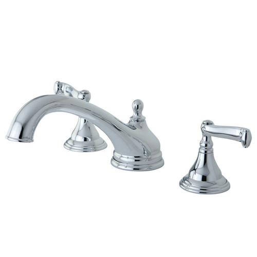 Kingston Brass Two Handle Roman Tub Filler Faucet - Polished Chrome KS5531FL