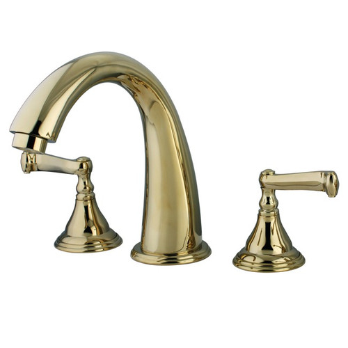 Kingston Brass Two Handle Roman Tub Filler Faucet - Polished Brass KS5362FL