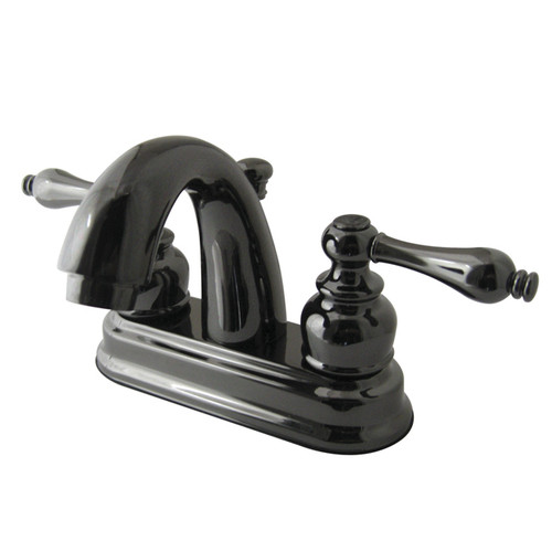 Kingston Brass NB5610AL Two Handle Centerset Lavatory Faucet With Abs/Brass Pop Up Drain Nickel - Black Nickel