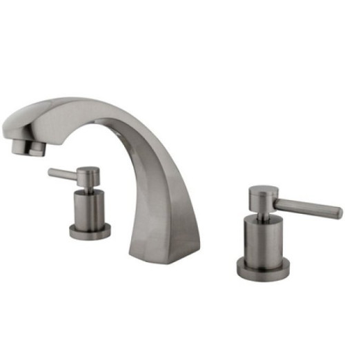 Kingston Brass Two Handle Roman Tub Filler Faucet - Brushed Nickel KS4368DL
