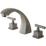 Kingston Brass Two Handle Roman Tub Filler Faucet - Brushed Nickel KS4368CQL