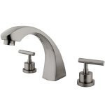 Kingston Brass Two Handle Roman Tub Filler Faucet - Brushed Nickel KS4368CML