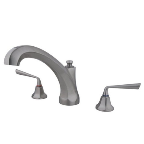 Kingston Brass Two Handle Roman Tub Filler Faucet - Brushed Nickel KS4328ZL