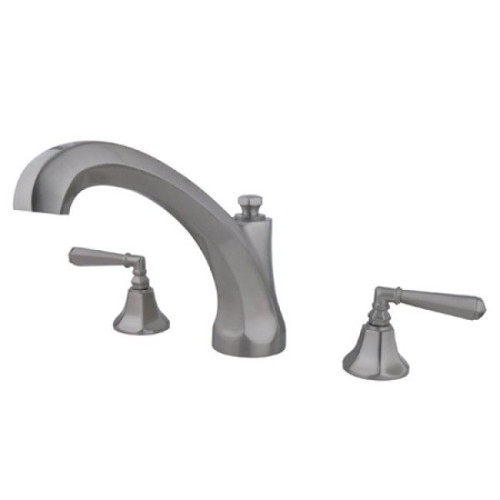 Kingston Brass Two Handle Roman Tub Filler Faucet - Brushed Nickel KS4328HL