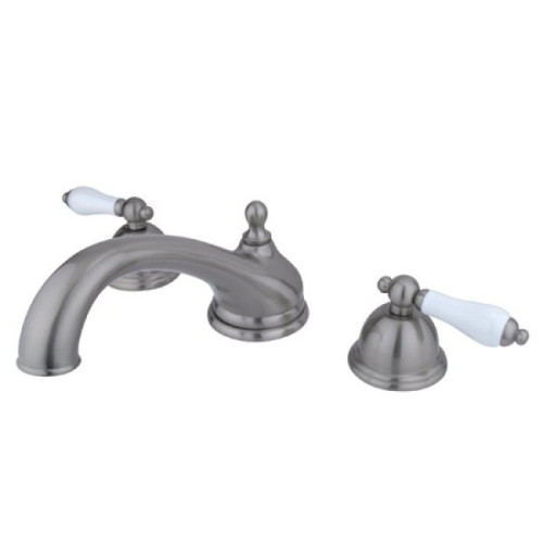 Kingston Brass Two Handle Roman Tub Filler Faucet - Brushed Nickel KS3358PL