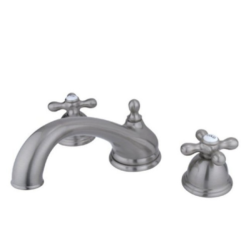 Kingston Brass Two Handle Roman Tub Filler Faucet - Brushed Nickel KS3358AX