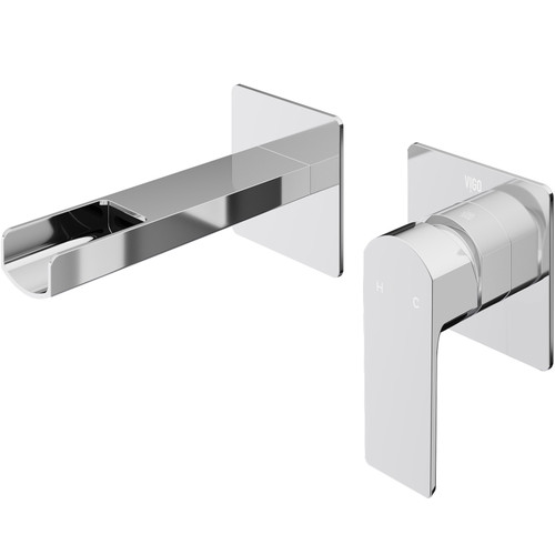 Vigo VG05005CH Atticus Single Handle Wall Mount Bathroom Faucet In Chrome