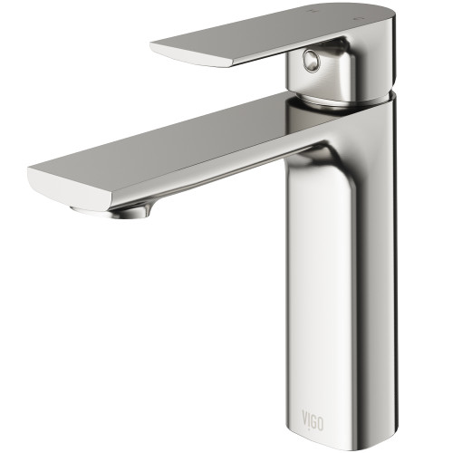 Vigo Davidson Single Hole Bathroom Faucet In Brushed Nickel