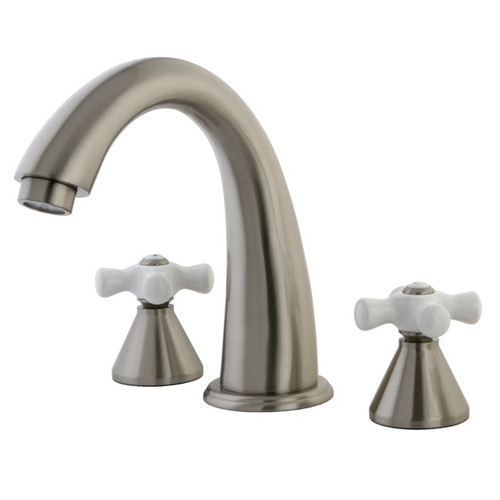 Kingston Brass Two Handle Roman Tub Filler Faucet - Brushed Nickel KS2368PX