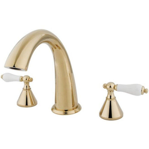 Kingston Brass Two Handle Roman Tub Filler Faucet - Polished Brass KS2362PL