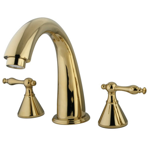 Kingston Brass Two Handle Roman Tub Filler Faucet - Polished Brass KS2362NL