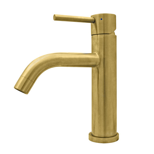 Whitehaus WHS8601-SB-B Waterhaus Solid Stainless Steel Single Lever Elevated Lavatory Faucet - Brass