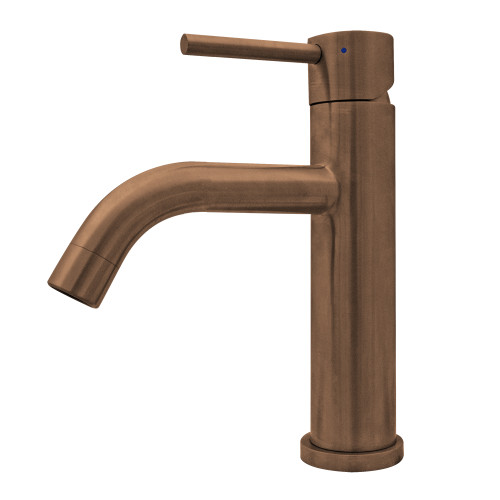 Whitehaus WHS8601-SB-CO Waterhaus  Solid Stainless Steel Single Lever Elevated Lavatory Faucet - Copper