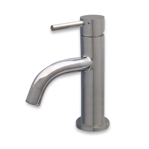 Whitehaus WHS1010-SB-PSS Waterhaus Single Lever Small Lavatory Faucet - Polished Stainless Steel