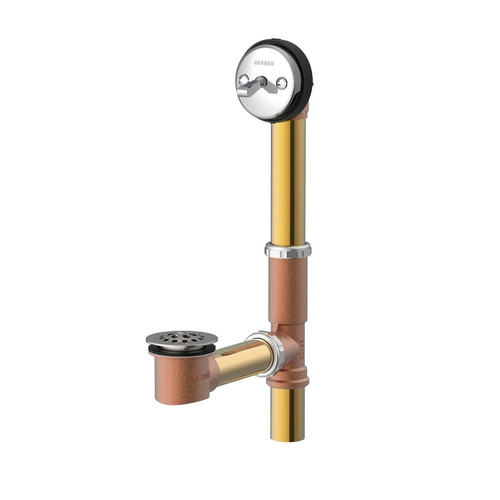 Gerber 41-818 Classics Trip Lever 20 Gauge Drain for Standard Tub - Chrome