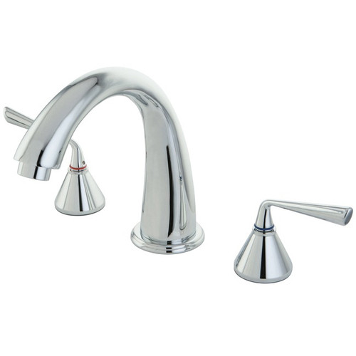 Kingston Brass Two Handle Roman Tub Filler Faucet - Polished Chrome KS2361ZL