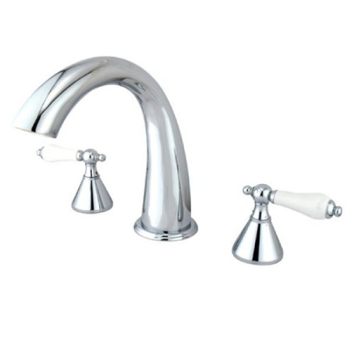 Kingston Brass Two Handle Roman Tub Filler Faucet - Polished Chrome KS2361PL