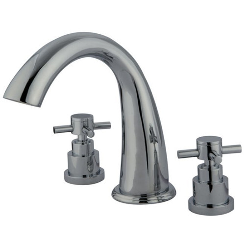 Kingston Brass Two Handle Roman Tub Filler Faucet - Polished Chrome KS2361EX