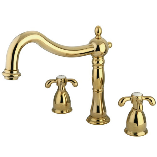 Kingston Brass Two Handle Roman Tub Filler Faucet - Polished Brass KS1342TX