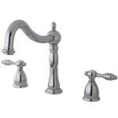 Kingston Brass Two Handle Roman Tub Filler Faucet - Polished Chrome KS1341TAL