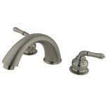 Kingston Brass Two Handle Roman Tub Filler Faucet - Brushed Nickel KC368