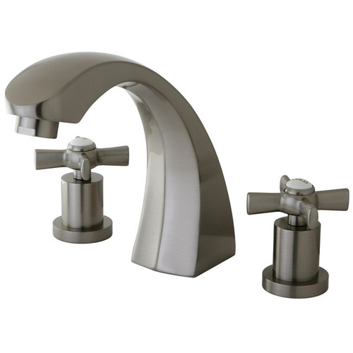 Kingston Brass Two Handle Roman Tub Filler Faucet - Brushed Nickel KS4368ZX