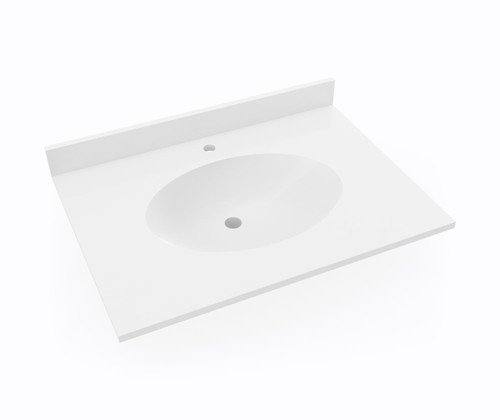 Swanstone Chesapeake 22 x 31 Single Bowl Vanity Sink & Counter Top in White - CH02231.010