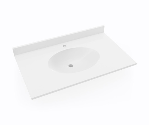 Swanstone Chesapeake 22 x 37 Single Bowl Vanity Sink & Counter Top in White - CH02237.010