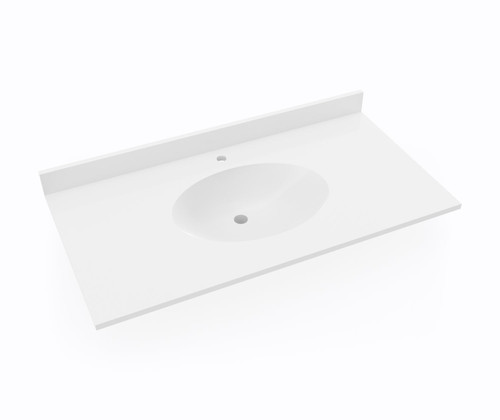 Swanstone Chesapeake 22 x 43 Single Bowl Vanity Sink & Counter Top in White - CH02243.010