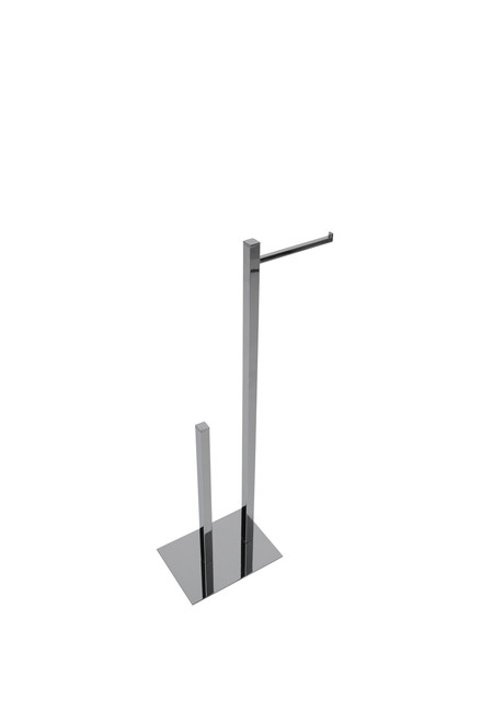 Valsan 53532MB Essentials Free Standing Rectangular Base Toilet Tissue Paper Holder - Matte Black Valsan 53532MB Essentials Free Standing Rectangular Base Toilet Tissue Paper Holder - Matte Black