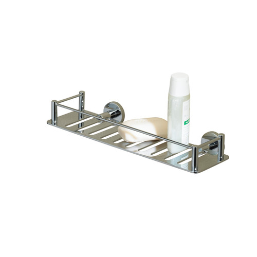 Valsan 53608PV Essentials Rectangular Shower Shelf - Polished Brass