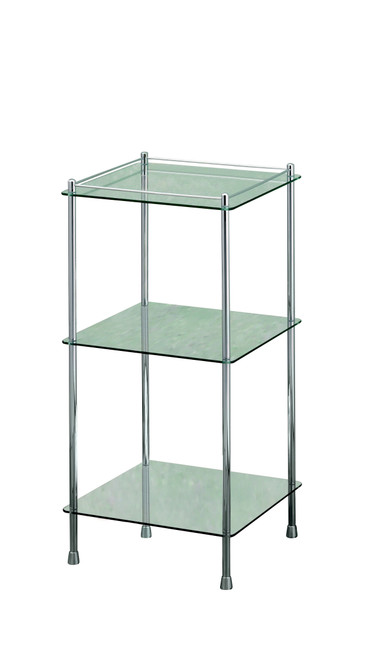 Valsan 57400GD Essentials 3-Tier Glass Shelf Unit - Gold