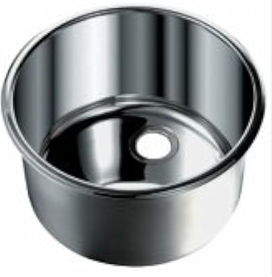Opella 14177.046 16.7" Round Bar Sink - Brushed Stainless Steel - Drop-in or Undermount