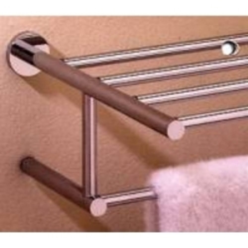 Valsan 67563UB Porto 15 3/4" Towel Bar & Shelf - Unlacquered Brass