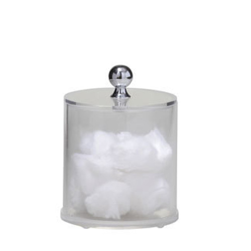 Valsan PP785MB Pombo Pur Countertop Acrylic Cotton Ball Container - Matte Black