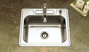 Hamat REVIVE Topmount 25" X 22"One Bowl Kitchen Sink - Four Holes - Stainless Steel