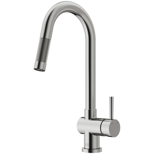 Vigo Savona Single Handle Pull Out Spray Kitchen Faucet - Stainless Steel
